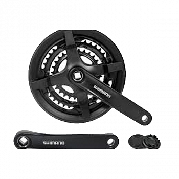 Система Shimano TY301, 175мм, Кв, 48/38/28, с защитой, черн, б/уп / AFCTY301E888CL