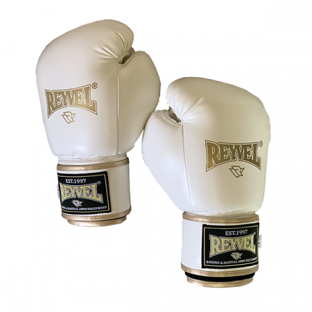 Перчатки боксерские Reyvel винил 80 14oz (Белый)
