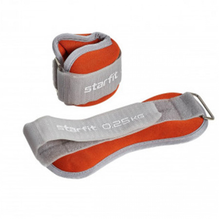 Утяжелители универсальные STARFIT WT-502 0,25 кг, оранжевый/серый / 2294