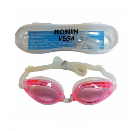 Очки Ronin VEGA детские розовые для плавания в футляре, силикон, поликорбанат / G7008Роз 14915