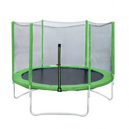 Батут DFC Trampoline Fitness 8ft наружн.сетка, св.зел. (244см) / 8FT-TR-LG