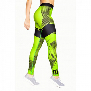 Леггинсы женские Green geometry р.S / L18-030