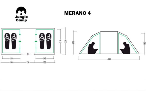 Палатка Jungle Camp Merano 4 (70832) / 48456