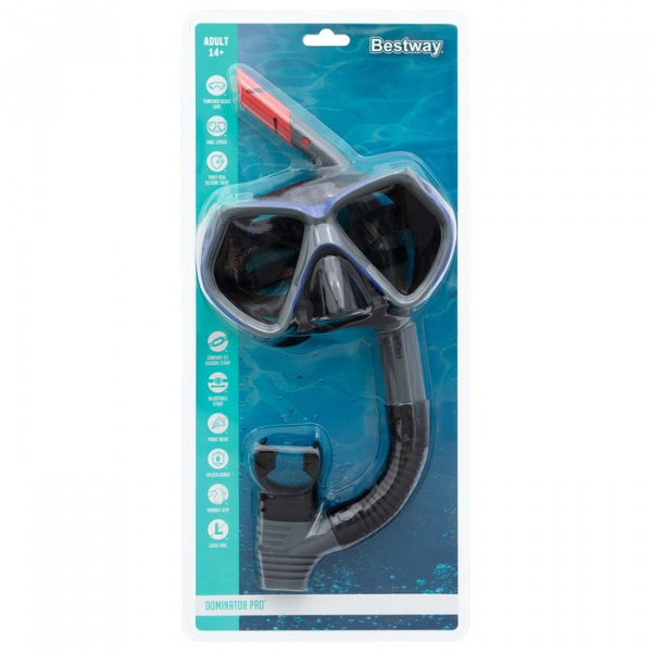 Набор для плавания Dominator Pro Snorkel Mask (маска,трубка), от 14 лет 24069 / 9298690