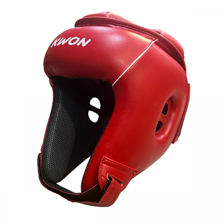 Шлем бокс KWON ERGO FOAM кожзам (S/M, Красный) / 4009