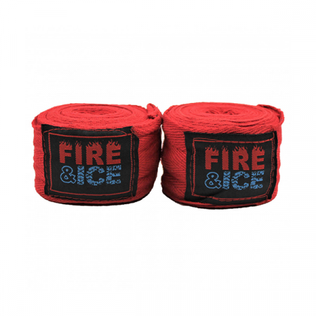 Бинт боксерский FIREICE 3.5 м, хлопок, красный / WS