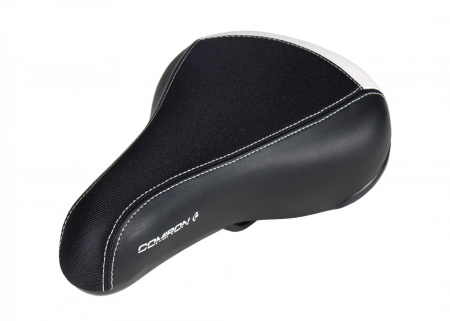 Седло велосипедное детское COMIRON TODDLER N950 240x155, Верх: PU, Цвет: Чёрный+Белый / 721105